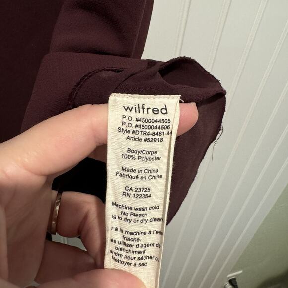 Wilfred Purple Fit Flare Dress Japanese Fabric Size 6 - Picture 6 of 7